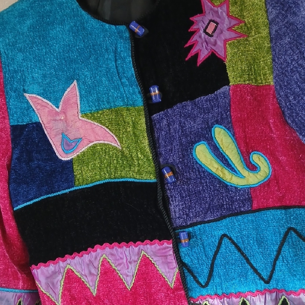 Allure Multicolor Patchwork Women's Blazer - image 2